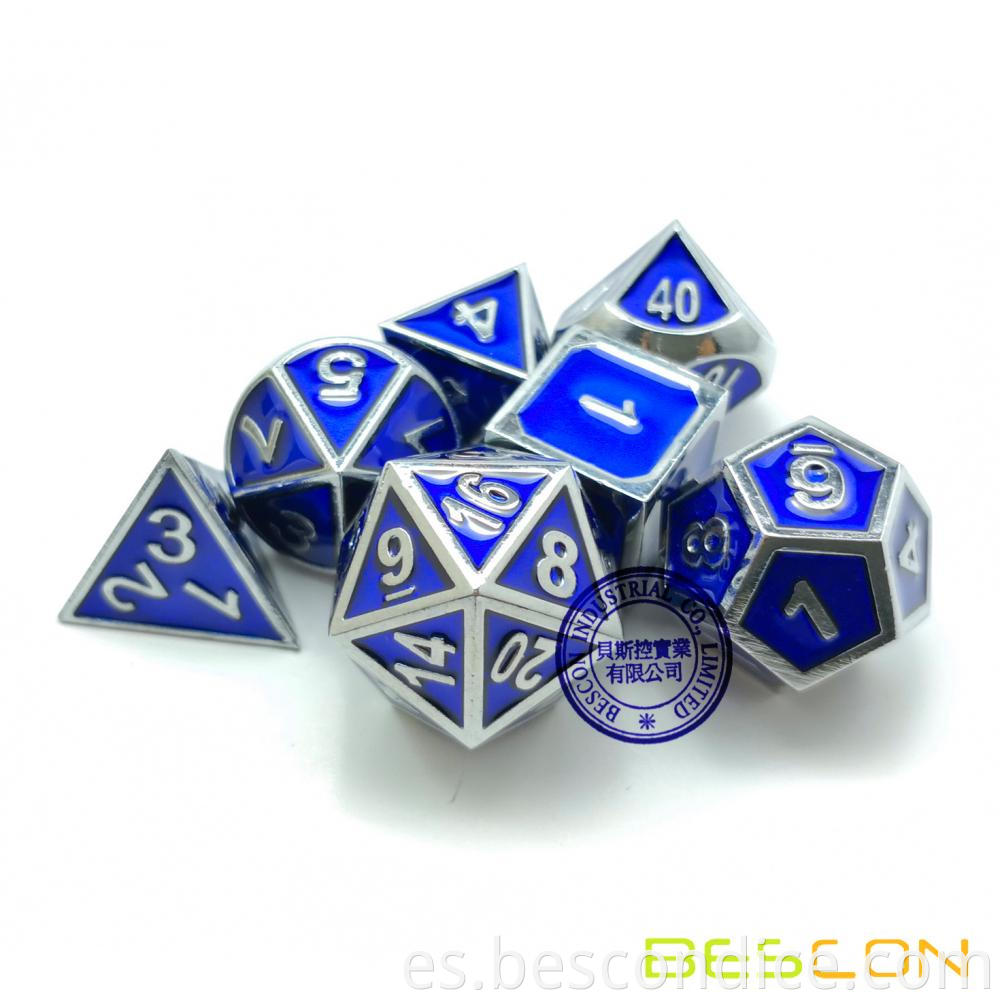 Polyhedral Metal Dice Set For Tabletop Game 6